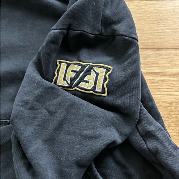 LF The Brand distressed black hoodie Size M - Picture 3 of 6